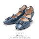 Iris Corolla Frame Square Heel Shoes(Reservation/8 Colours/Full Payment Without Shipping)